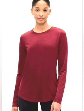 GapFit Brushed Jersey Curved-Hem T-Shirt Size XS